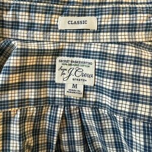 J. Crew Men's Classic Blue Plaid Shirt